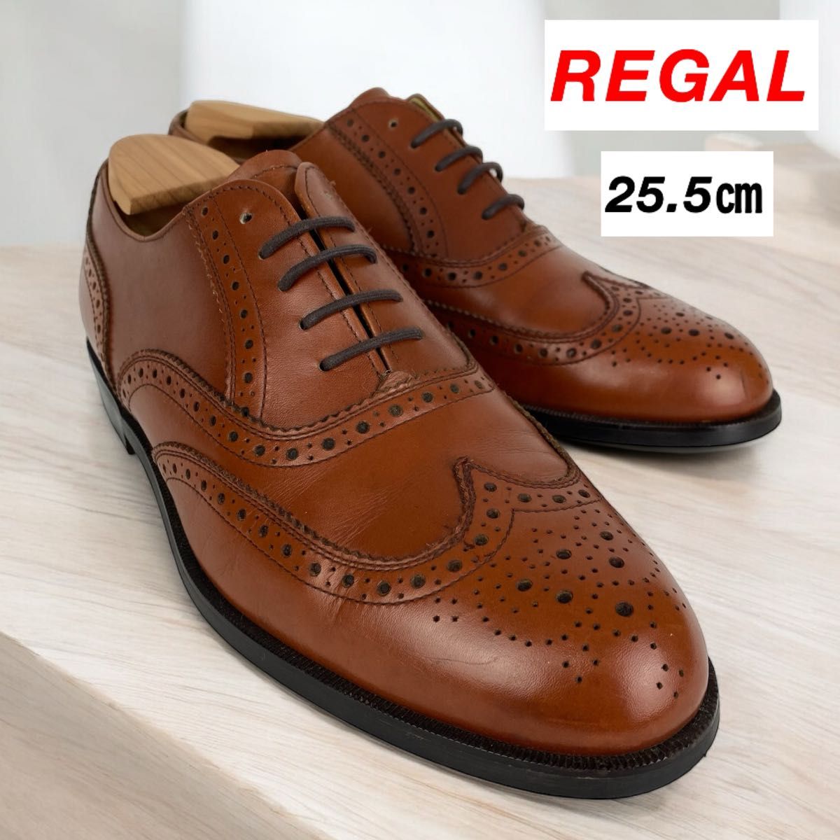 REGAL リーガル ウィングチップ 2795 茶 ブラウン 25 5cm 革靴