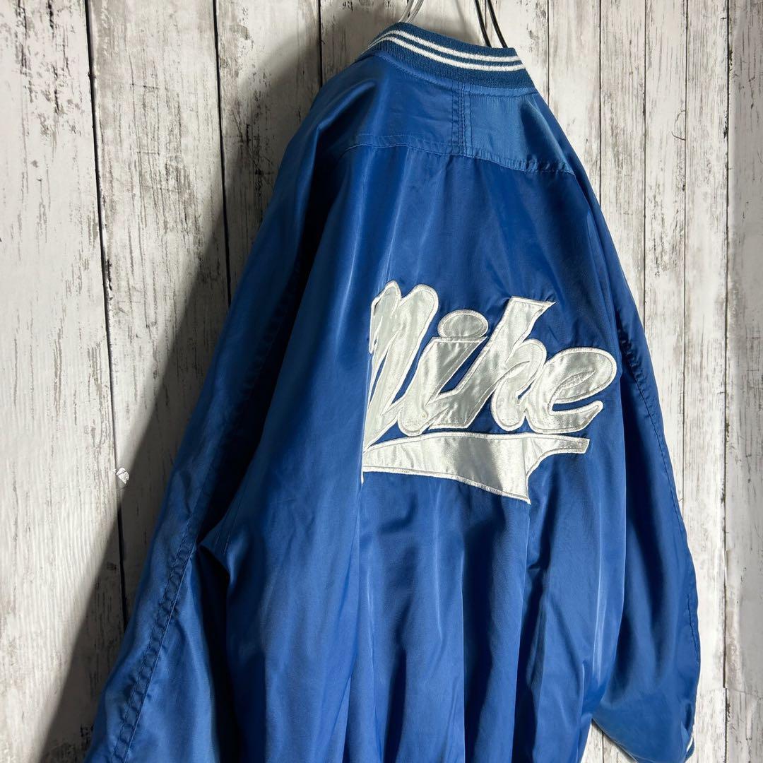 90s【NIKE】ナイキ スタジャン ナイロンジャケット 刺繍ロゴ 古着