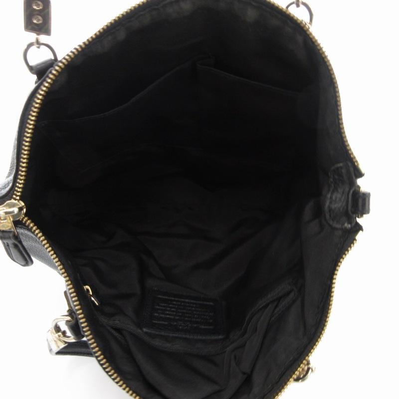 COACH（コーチ） ハンドバッグ ショルダー 2WAY レザー ロゴ 黒