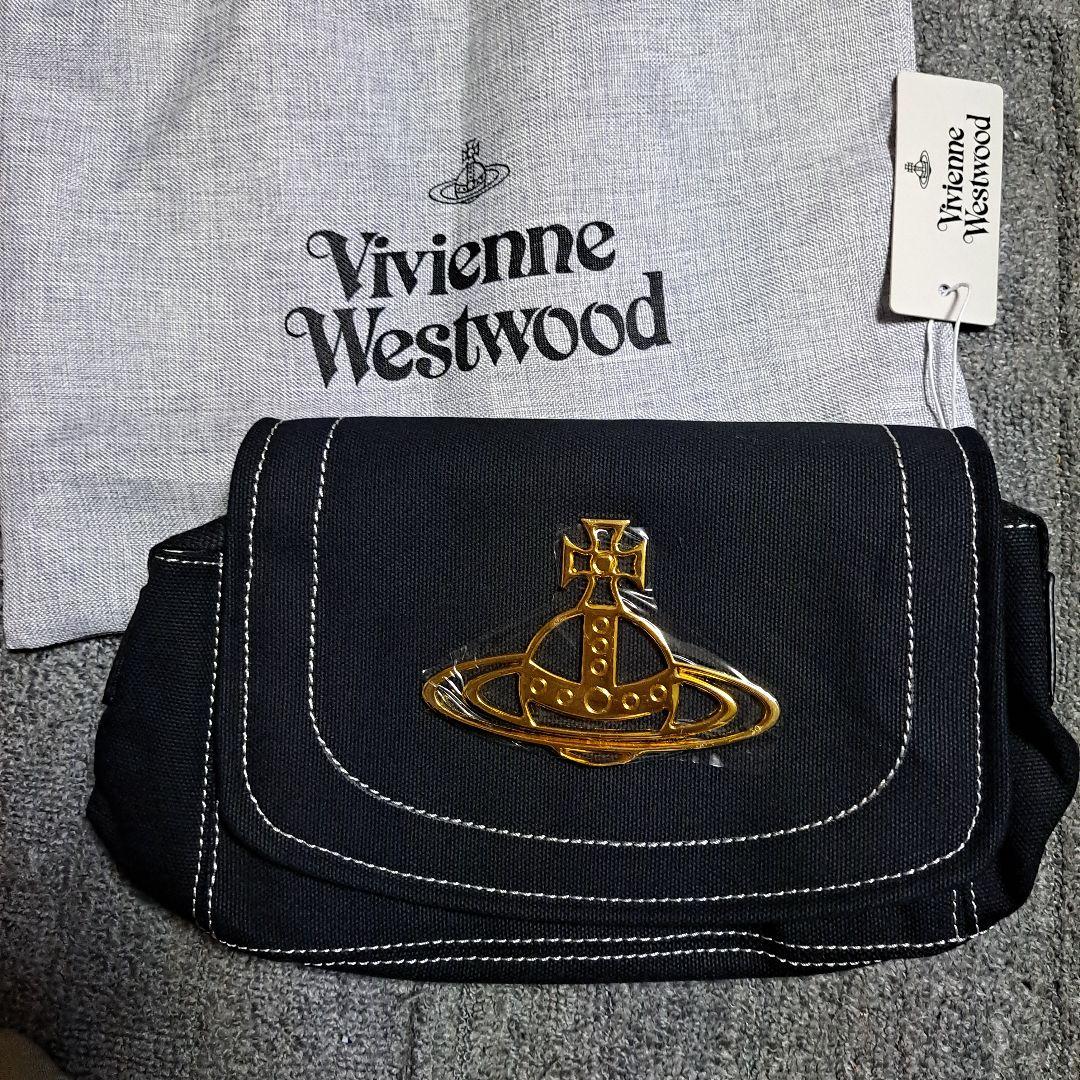 a*様 Vivienne Westwood ブラックショルダーバッグ アジア限定】CANVAS ショルダーバッグ(ブラック)（レディース
